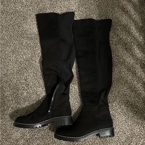 ESPRIT Over the knee black boots, size 8